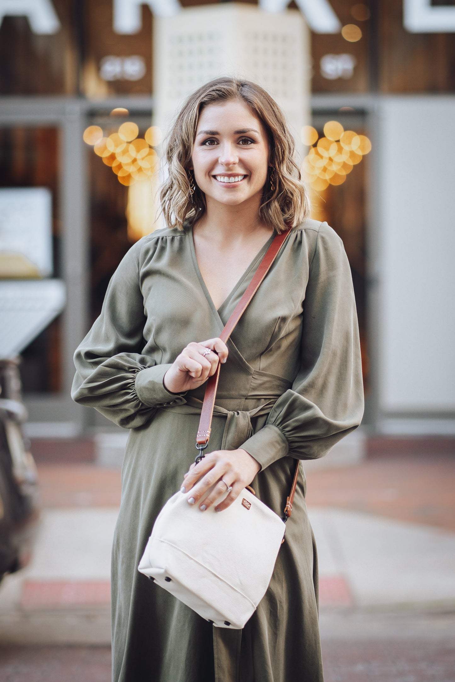 Black Tool Bag Crossbody with Handles