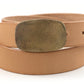 Natural Veg Tan Belt w/ Bronze Buckle