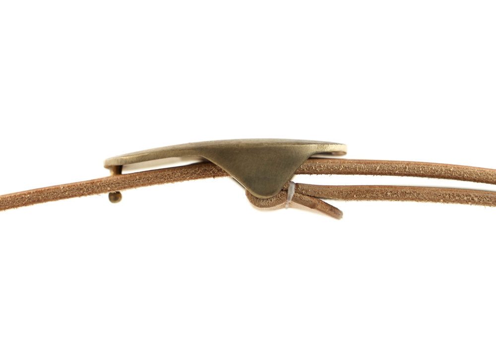 Natural Veg Tan Belt w/ Bronze Buckle