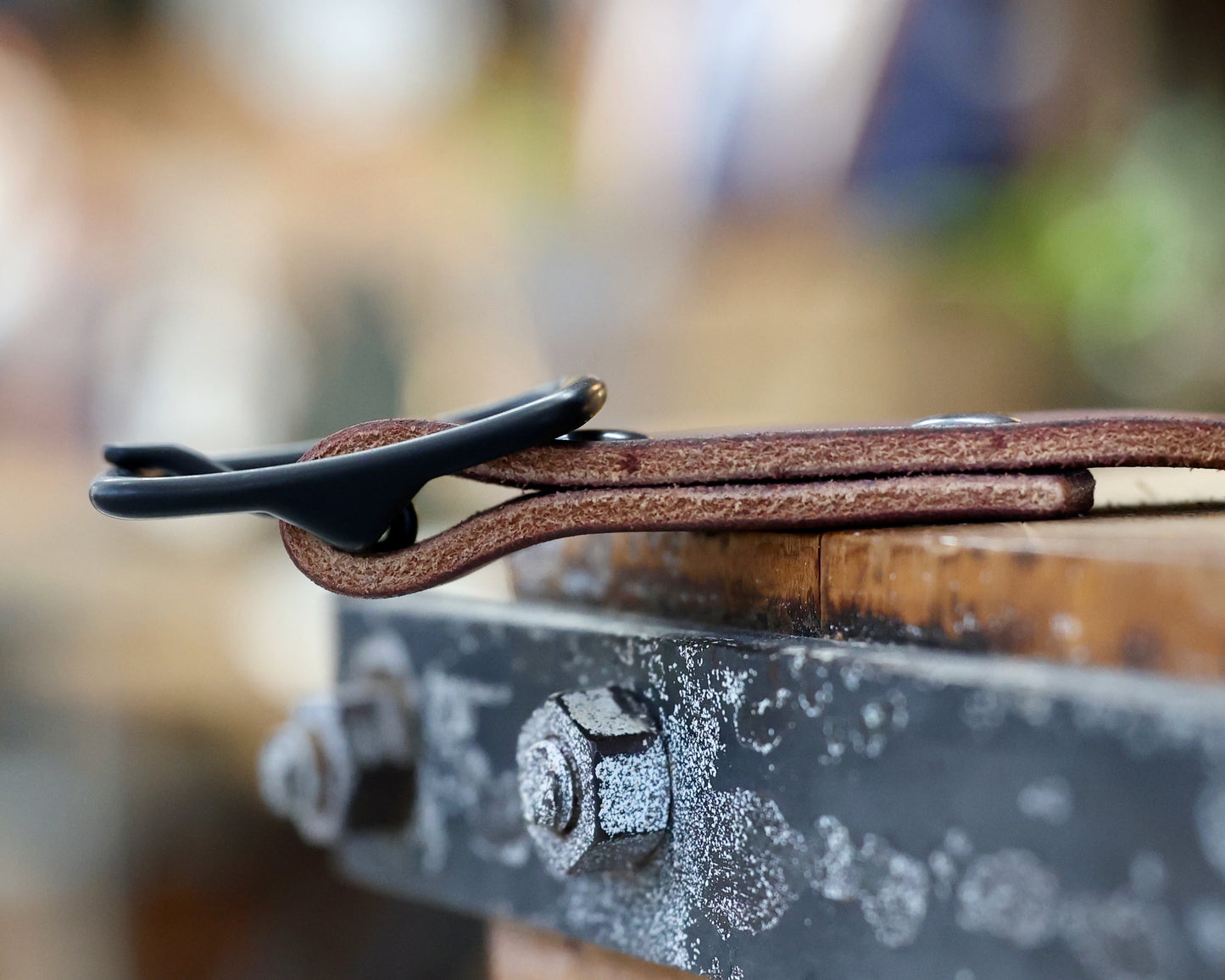 Thin Vegetable Tanned Belt w/ Brass Buckle