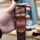 Brown Vegetable Tanned Belt w/ Brass Buckle