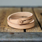 Double Wrap Leather Bracelet with Copper Stud