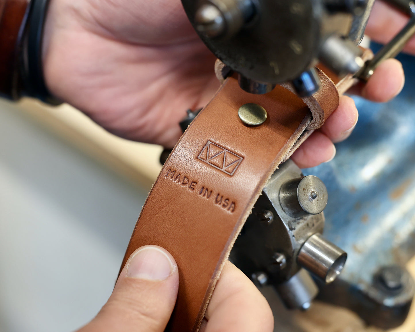 Brown Vegetable Tanned Belt w/ Brass Buckle