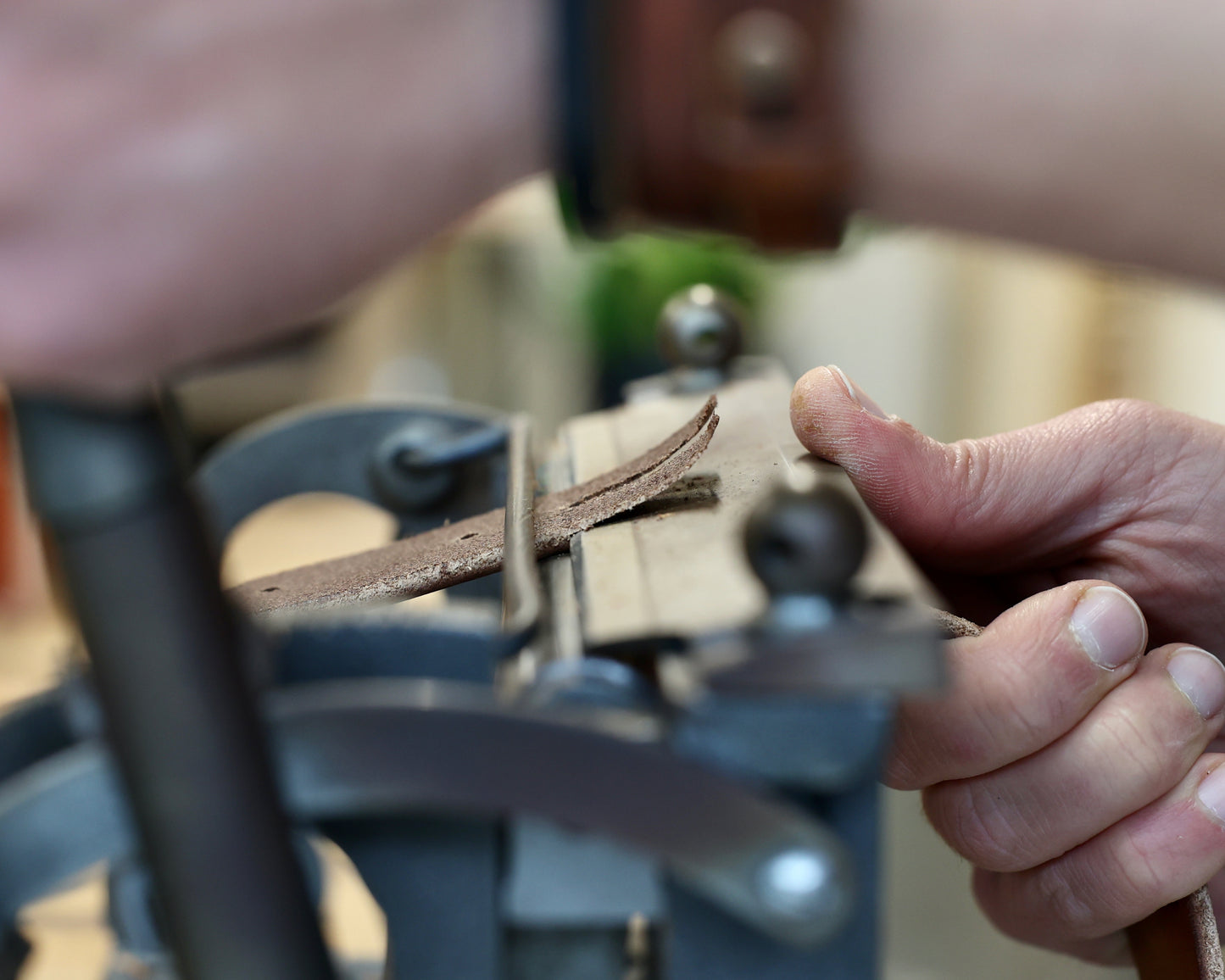 Brown Vegetable Tanned Belt w/ Brass Buckle