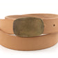 Natural Veg Tan Belt w/ Bronze Buckle