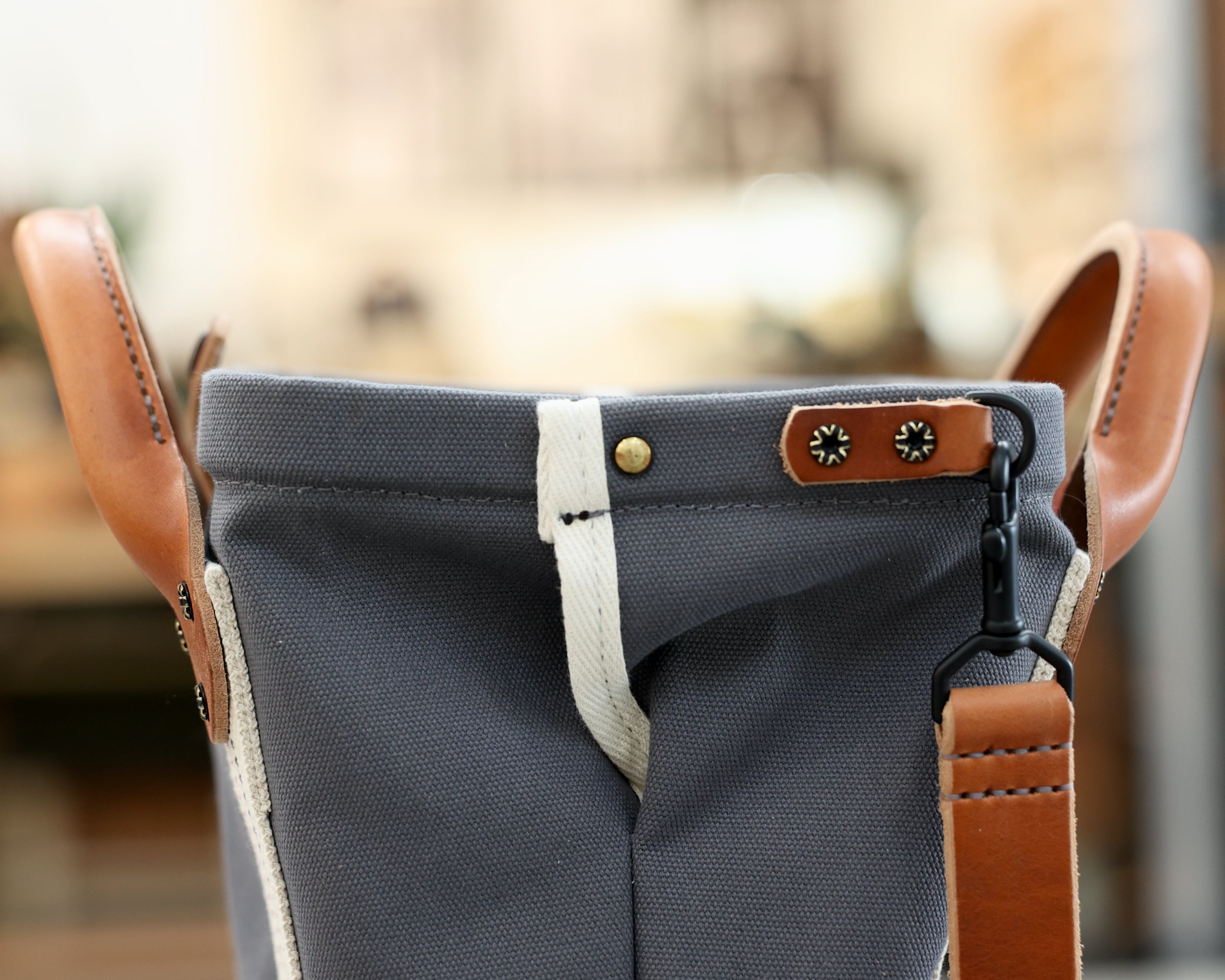 Tool Bag Briefcase Canvas Leather Briefcase Made in Norfolk