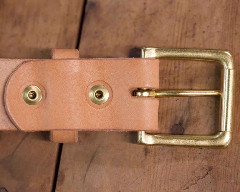 Vegetable Tanned Belt w/ Brass Buckle – Werther Leather Goods