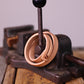 Double Wrap Leather Bracelet with Copper Stud
