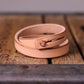 Double Wrap Leather Bracelet with Copper Stud
